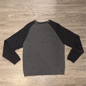 Vintage Y2K Quicksilver Long Sleeve Thermal Grey Mens Size Large Surf Skate 90s